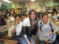 Milka speaking to students at Hollenbeck Middle School in East Los Angeles, California